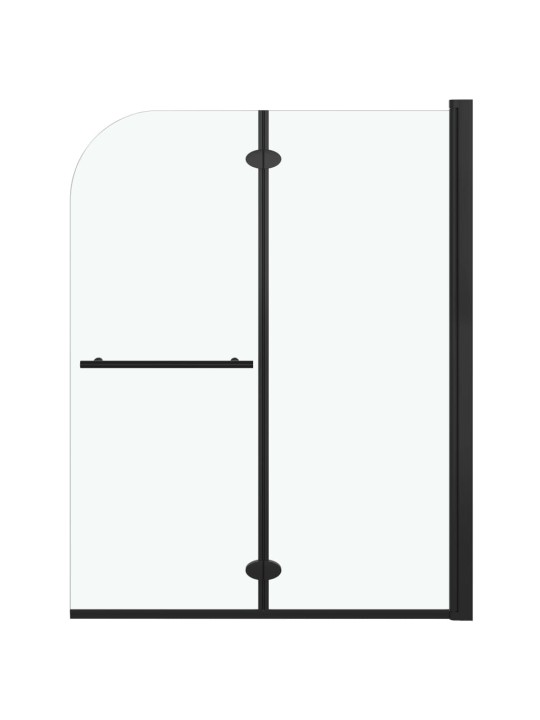 Skládací sprchový kout se 2 panely ESG 95 x 140 cm černý