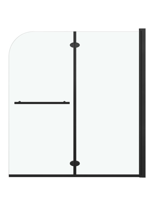 Skládací sprchový kout se 2 panely ESG 120 x 140 cm černý