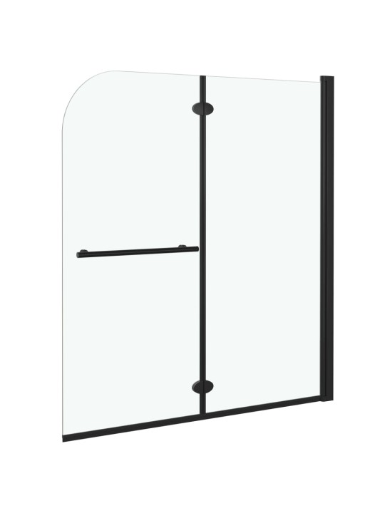 Skládací sprchový kout se 2 panely ESG 120 x 140 cm černý
