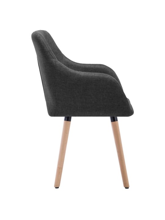 Jídelní židle 2 ks tmavě šedé textil