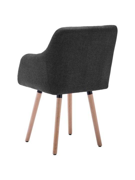 Jídelní židle 2 ks tmavě šedé textil