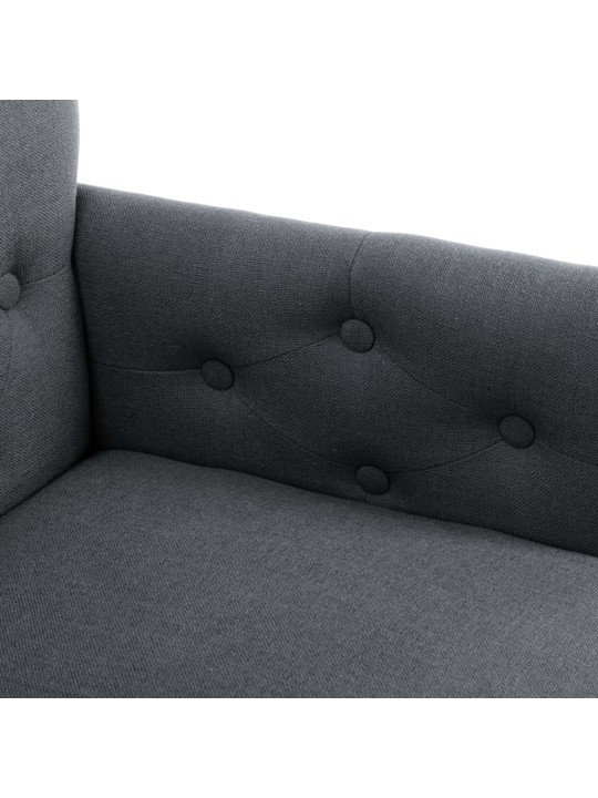 Jídelní židle s područkami šedá textil