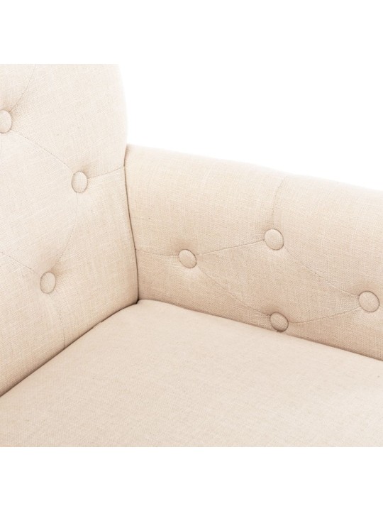 Jídelní židle s područkami béžová textil