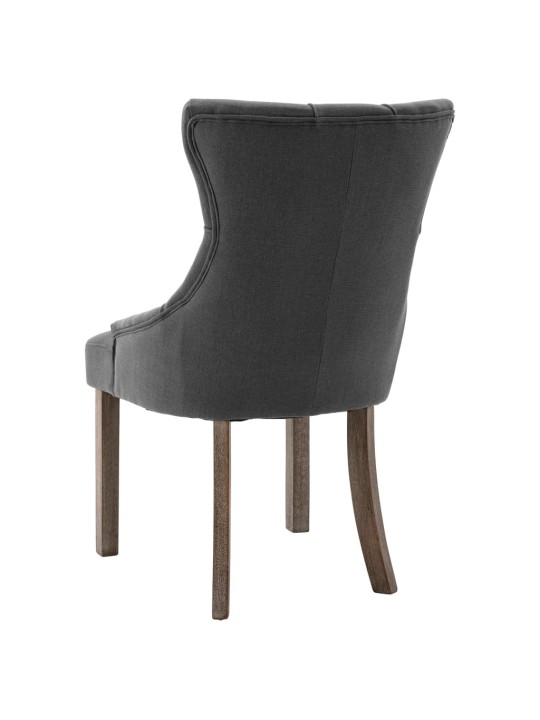 Jídelní židle 2 ks šedé textil