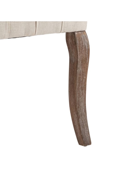 Jídelní židle 2 ks béžové se vzhledem lnu textil