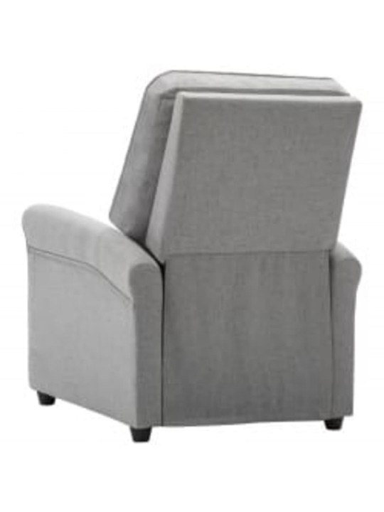 Masážní křeslo světle šedé textil