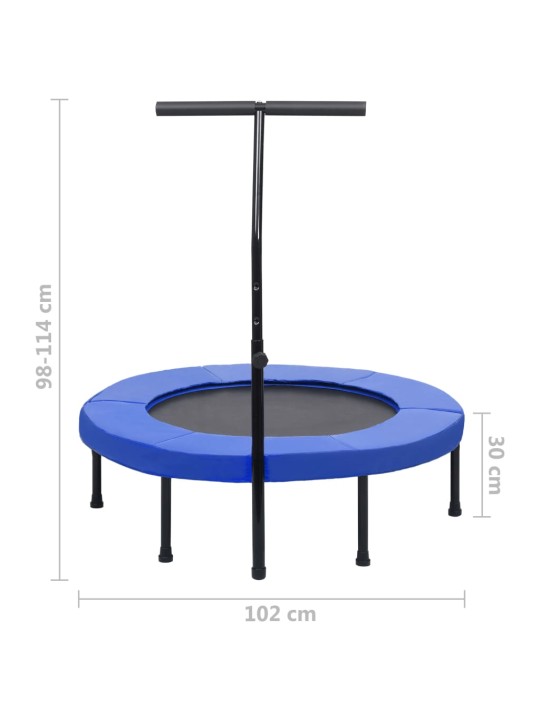 Fitness trampolína s rukojetí a bezpečnostní podložkou 102 cm