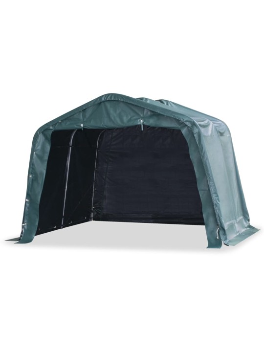 Mobilní přístřešek pro zvířata pvc 550 g/m² 3,3x3,2 m tm. zelený