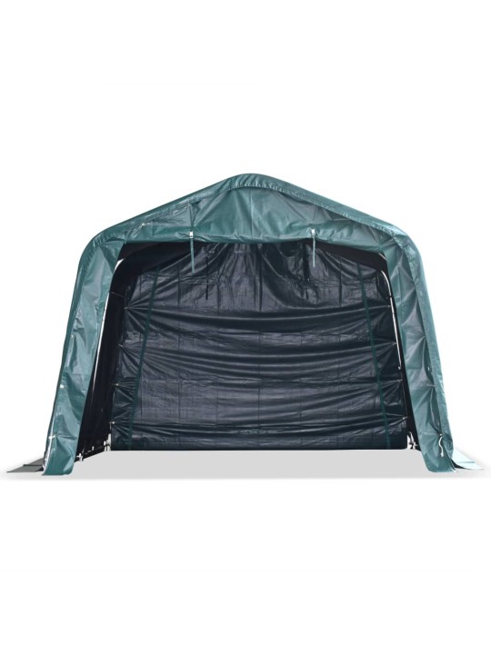 Mobilní přístřešek pro zvířata pvc 550 g/m² 3,3x3,2 m tm. zelený