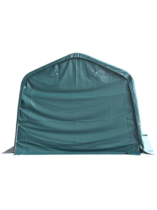 Mobilní přístřešek pro zvířata pvc 550 g/m² 3,3x3,2 m tm. zelený