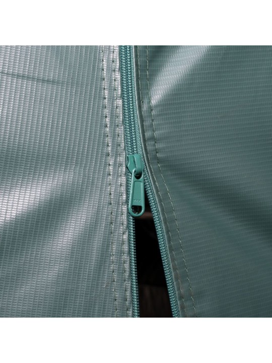 Mobilní přístřešek pro zvířata pvc 550 g/m² 3,3x3,2 m tm. zelený