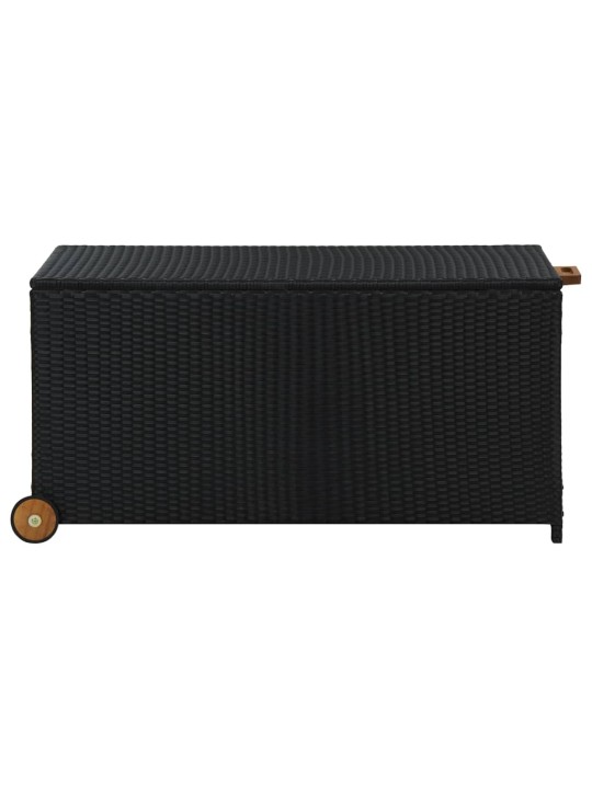 Zahradní úložný box černý 120x 65 x 61 cm polyratan