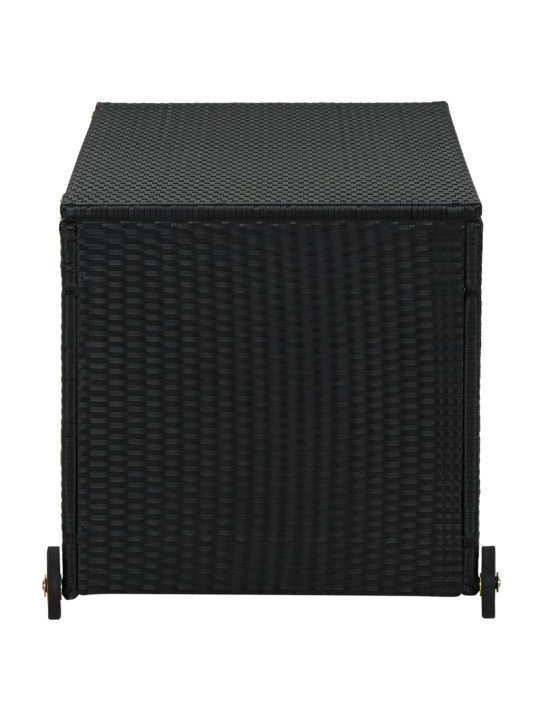 Zahradní úložný box černý 120x 65 x 61 cm polyratan