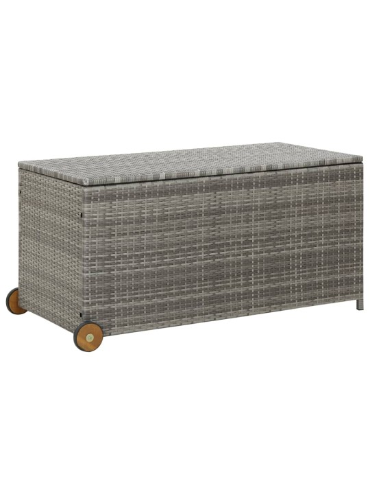 Zahradní úložný box světle šedý 120 x 65 x 61 cm polyratan