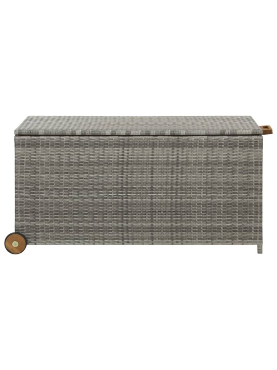 Zahradní úložný box světle šedý 120 x 65 x 61 cm polyratan