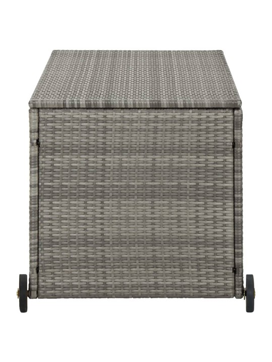 Zahradní úložný box světle šedý 120 x 65 x 61 cm polyratan