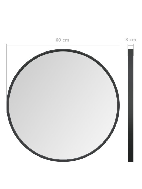 Nástěnné zrcadlo černé 60 cm