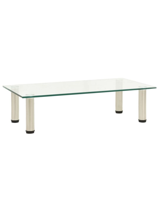 TV stolek průhledný 60 x 35 x 17 cm tvrzené sklo