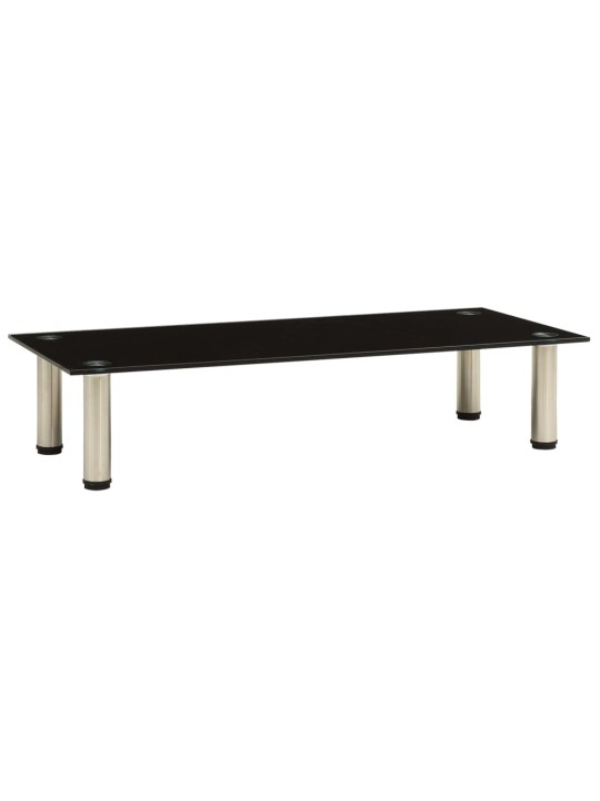 TV stolek černý 80 x 35 x 17 cm tvrzené sklo