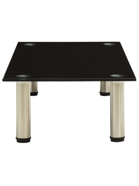 TV stolek černý 80 x 35 x 17 cm tvrzené sklo