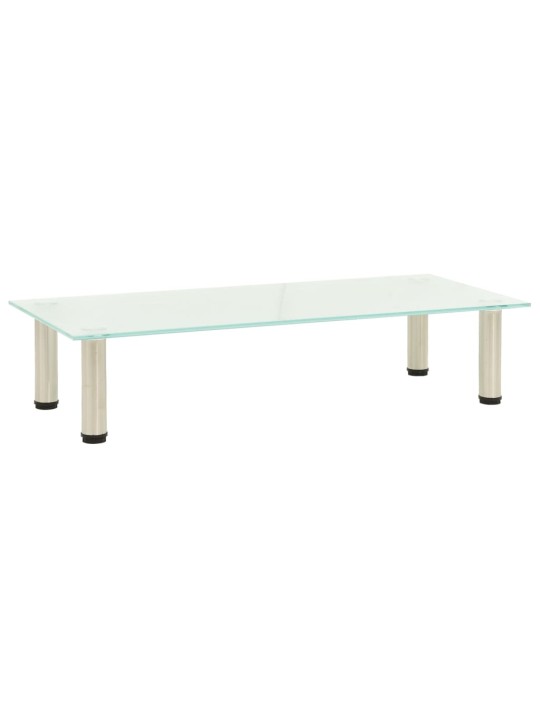 TV stolek mléčný 60 x 35 x 17 cm tvrzené sklo