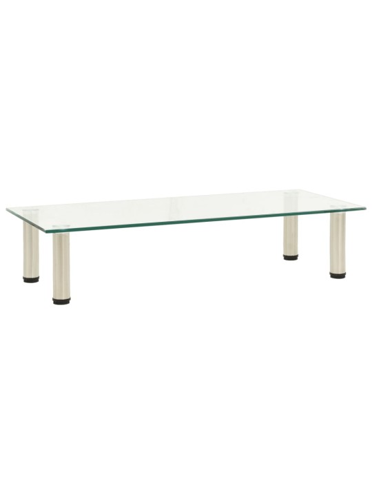 TV stolek průhledný 80 x 35 x 17 cm tvrzené sklo