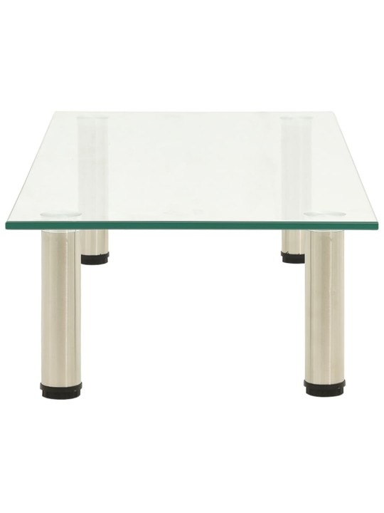 TV stolek průhledný 80 x 35 x 17 cm tvrzené sklo