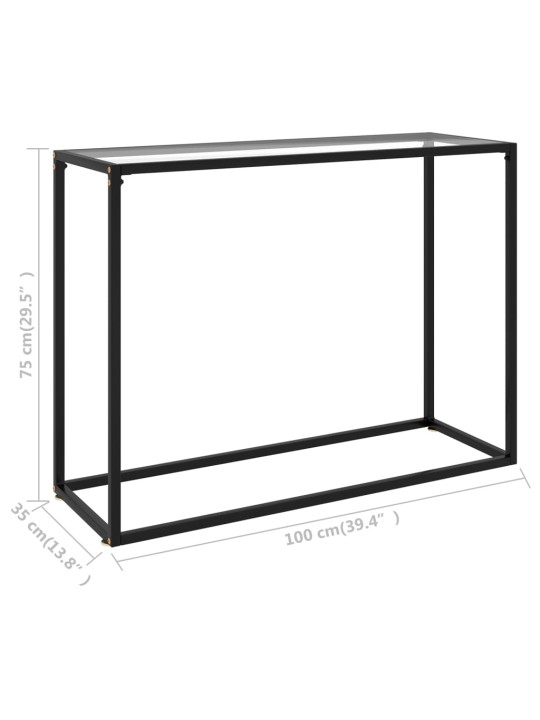 Konzolový stolek průhledný 100 x 35 x 75 cm tvrzené sklo