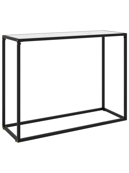 Konzolový stolek bílý 100 x 35 x 75 cm tvrzené sklo