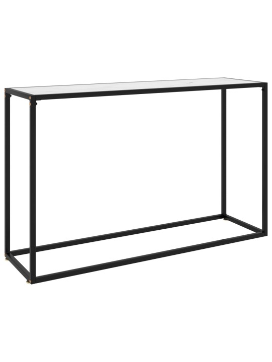 Konzolový stolek bílý 120 x 35 x 75 cm tvrzené sklo