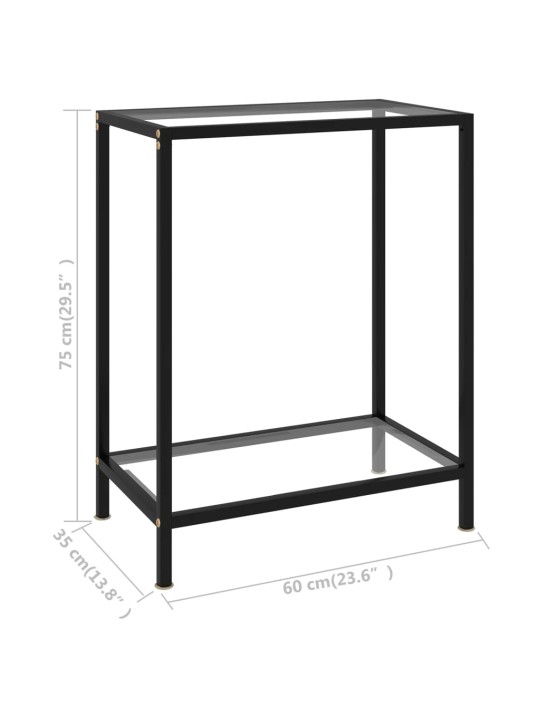 Konzolový stolek transparentní 60 x 35 x 75 cm tvrzené sklo