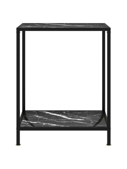 Konzolový stolek černý 60 x 35 x 75 cm tvrzené sklo