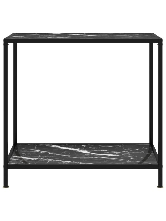 Konzolový stolek černý 80 x 35 x 75 cm tvrzené sklo