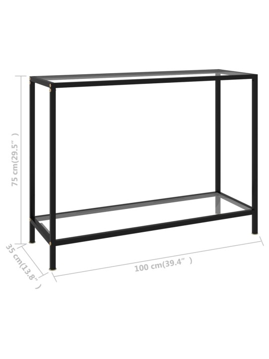 Konzolový stolek transparentní 100 x 35 x 75 cm tvrzené sklo