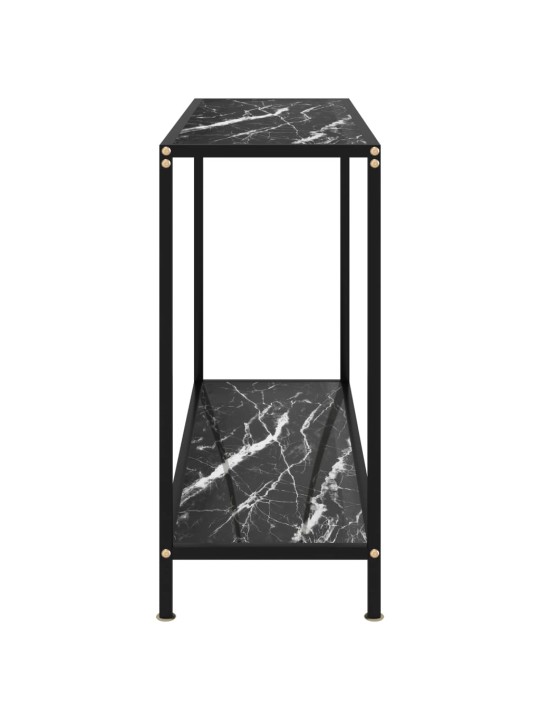 Konzolový stolek černý 100 x 35 x 75 cm tvrzené sklo