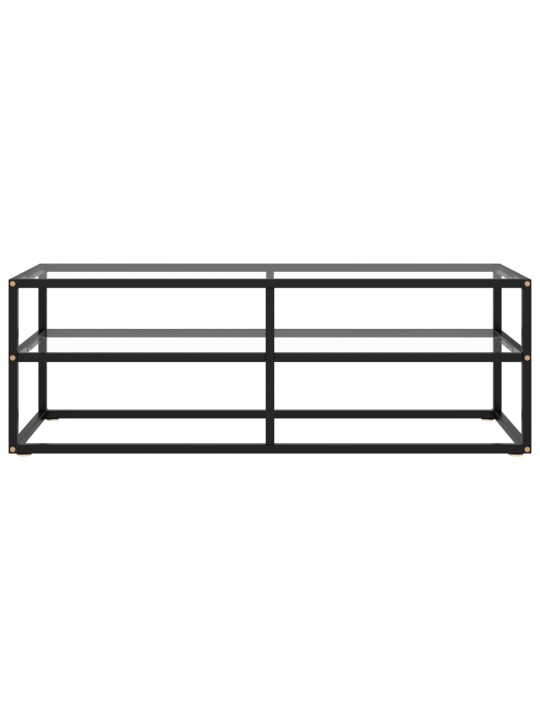 TV stolek černý s tvrzeným sklem 120 x 40 x 40 cm
