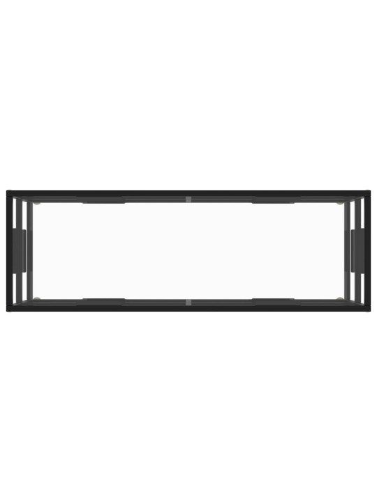 TV stolek černý s tvrzeným sklem 120 x 40 x 40 cm