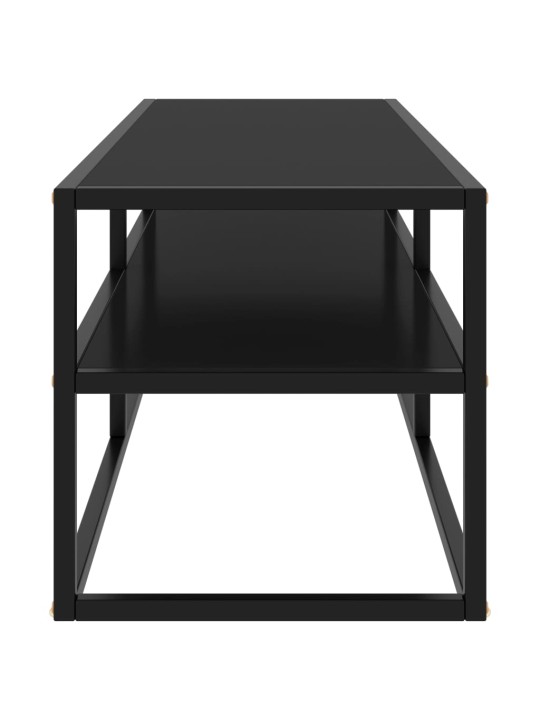 TV stolek černý s černým sklem 120 x 40 x 40 cm