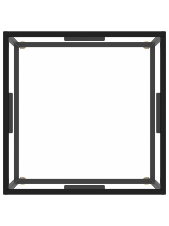 Konferenční stolek černý s tvrzeným sklem 60 x 60 x 35 cm