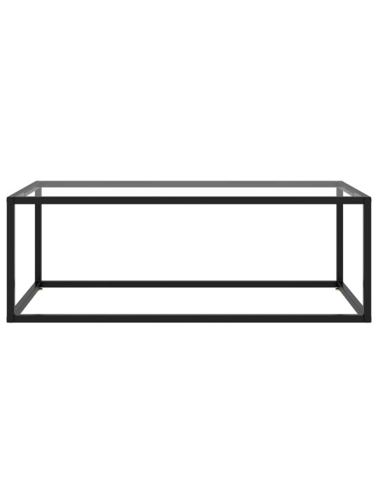 Konferenční stolek černý s tvrzeným sklem 100 x 50 x 35 cm