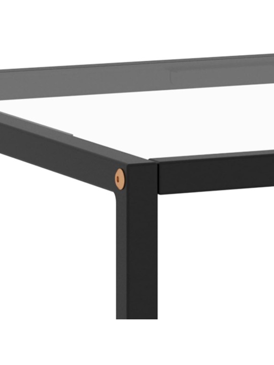 Konferenční stolek černý s tvrzeným sklem 100 x 50 x 35 cm