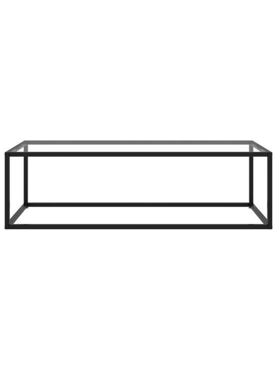 Konferenční stolek černý s tvrzeným sklem 120 x 50 x 35 cm