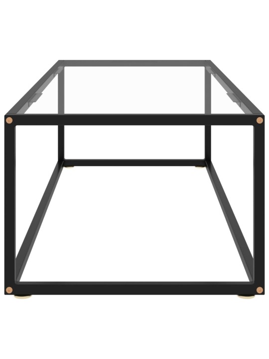 Konferenční stolek černý s tvrzeným sklem 120 x 50 x 35 cm