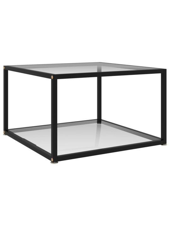 Konferenční stolek průhledný 60 x 60 x 35 cm tvrzené sklo