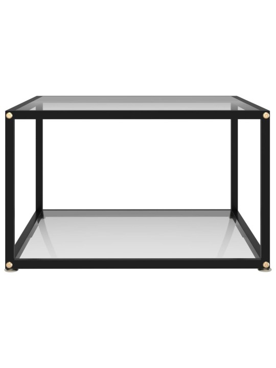Konferenční stolek průhledný 60 x 60 x 35 cm tvrzené sklo