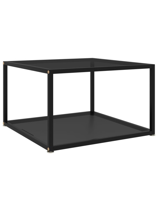 Konferenční stolek černý 60 x 60 x 35 cm tvrzené sklo