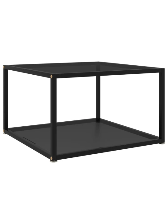 Konferenční stolek černý 60 x 60 x 35 cm tvrzené sklo