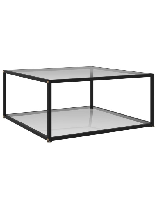 Konferenční stolek průhledný 80 x 80 x 35 cm tvrzené sklo