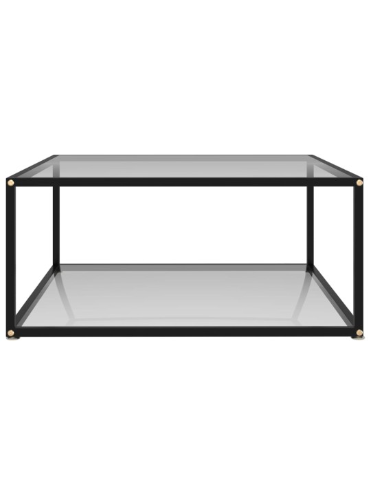 Konferenční stolek průhledný 80 x 80 x 35 cm tvrzené sklo