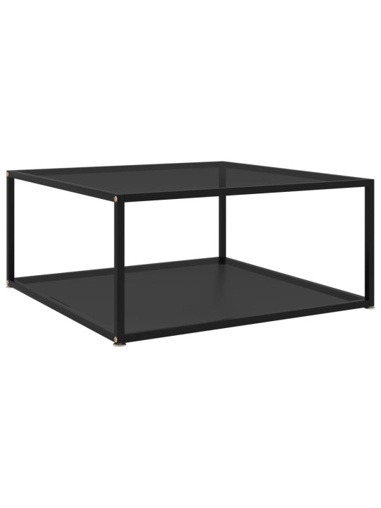 Konferenční stolek černý 80 x 80 x 35 cm tvrzené sklo
